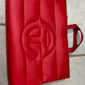 Red Quilted Tote Bag